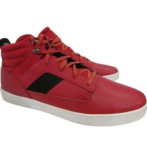 SUPRA Mens Red Leather Mid SNEAKERS / SHOES Sz 13